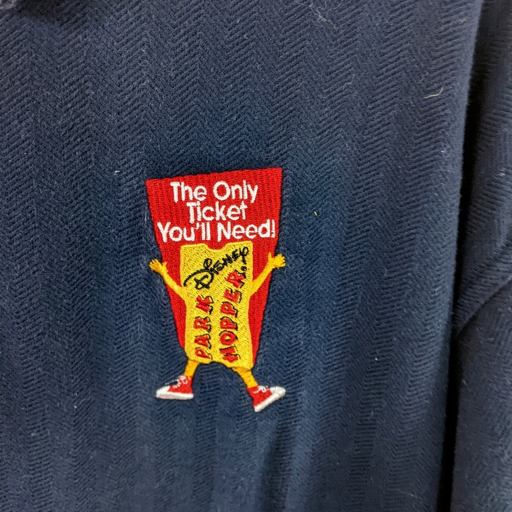 Disney Park Hopper Pass Polo Mens XL Rare Find